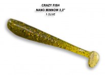 Виброхвост Crazy Fish "Nano Minnow" (8-шт,4,0см) 6-4-42-6