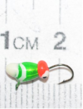 Мормышка вольфрам Капля с ушком d 4,0 мм обманка с камнем (цвет 5)