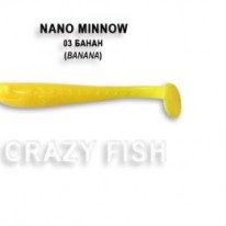Виброхвост Crazy Fish "Nano Minnow" (8-шт,4,0см) 6-4-3-6